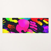 Levendige Neon Handprint Art Yogamat (Voorkant (horizontaal))