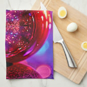 Levendige Neon Kerst Ornament Ontwerp Theedoek (Quarter Fold)