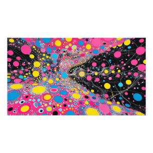 Levendige Neon Kosmische Stippen Abstract Ruimteon Foto Afdruk