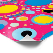 Levendige Neon Kosmische Stippen Abstract Ruimteon Perfect Poster (Hoek)