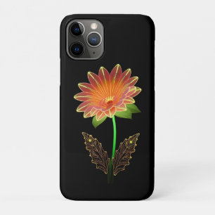 Levendige neon-omlijnde bloem met weelderig groen  Case-Mate iPhone case