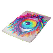 Levendige Neon Oog Abstracte Kunst Badmat (Gekanteld)