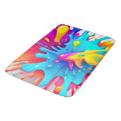 Levendige Neon Paint Splash Art Badmat (Gekanteld)