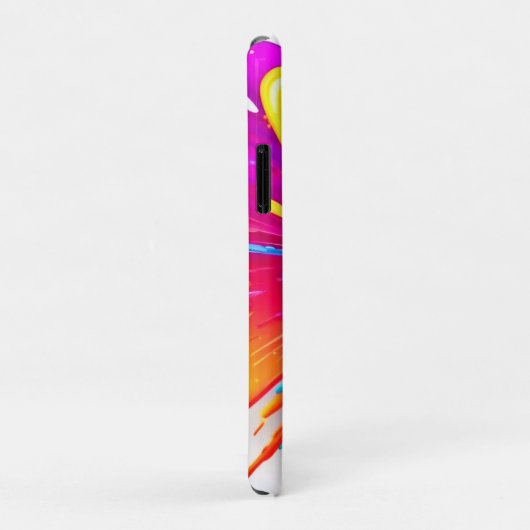 Levendige Neon Paint Splash Art Case-Mate iPhone Case (Achterkant/rechts)