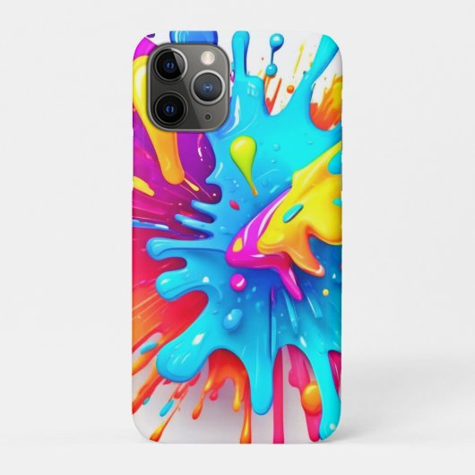 Levendige Neon Paint Splash Art Case-Mate iPhone Case (Achterkant)