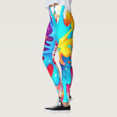 Levendige Neon Paint Splash Art Leggings (Links)