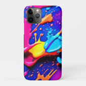 Levendige Neon Paint Splatter kunstwerk Case-Mate iPhone Case (Achterkant)