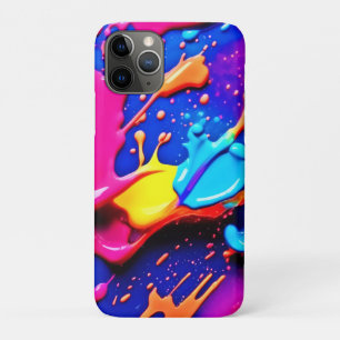 Levendige Neon Paint Splatter kunstwerk Case-Mate iPhone Case