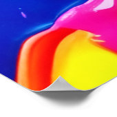 Levendige Neon Paint Splatter kunstwerk Poster (Hoek)
