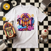 Levendige Neon Rock 'n' Roll Jukebox Tri-Blend Shirt