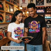 Levendige Neon Rock 'n' Roll Jukebox Tri-Blend Shirt
