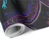 Levendige Neon Scarab Cadeaupapier (Rol Hoek)