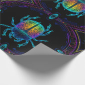 Levendige Neon Scarab Cadeaupapier (Hoek)