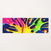 Levendige Neon Spatten Yogamat (Voorkant (horizontaal))