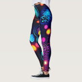 Levendige Neon Spiral en Dot Art Leggings (Links)