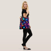 Levendige Neon Spiral en Dot Art Tote Bag (Op model)