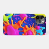 Levendige Neon Splashes op Dark Canvas Case-Mate iPhone Case (Achterkant (horizontaal))