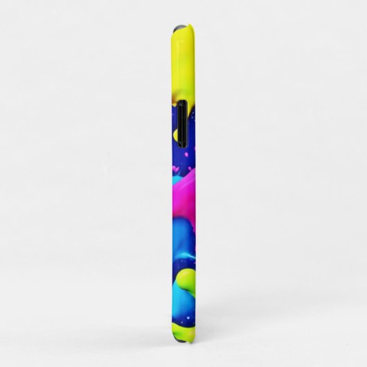 Levendige Neon Splashes op Dark Canvas Case-Mate iPhone Case (Achterkant/rechts)