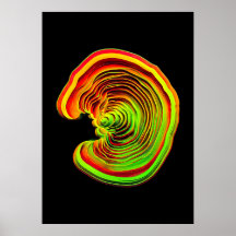 Levendige Neon Thermische Topografie Abstract 3D