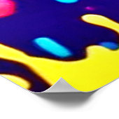 Levendige Neon Verfspatten Kunst Poster (Hoek)