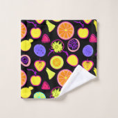 Levendige neon vruchten artistry bad handdoek (Wasdoekje)