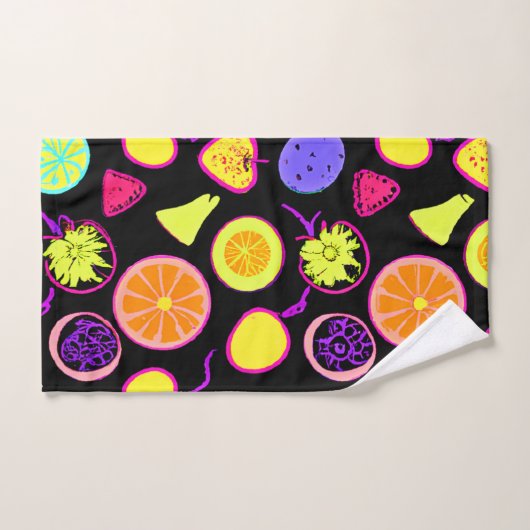 Levendige neon vruchten artistry bad handdoek (Handdoek)