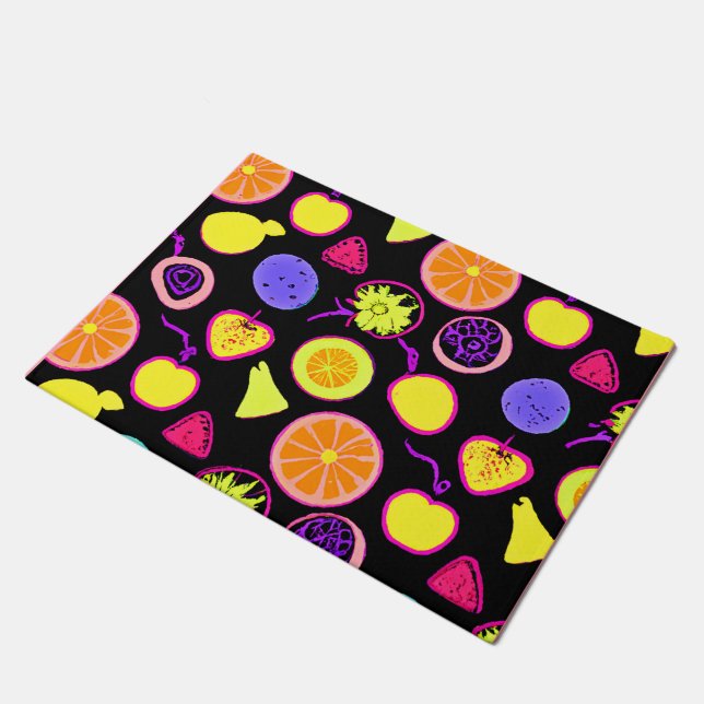 Levendige neon vruchten artistry deurmat (Schuin)