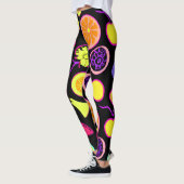 Levendige neon vruchten artistry leggings (Links)