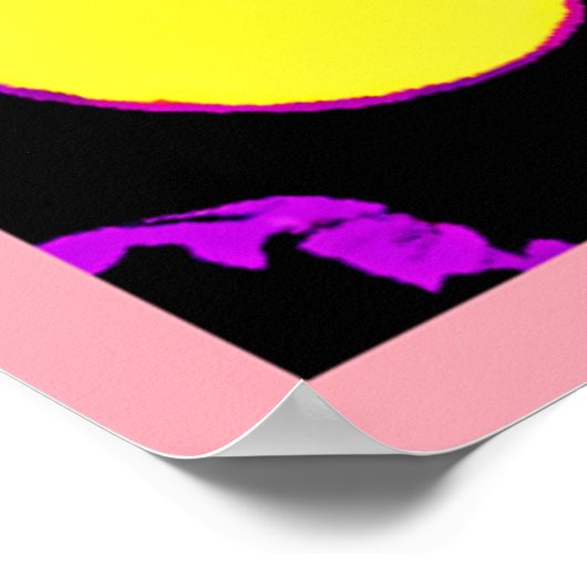 Levendige neon vruchten artistry poster (Hoek)