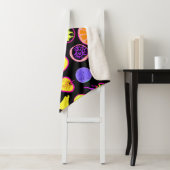 Levendige neon vruchten artistry sherpa deken (In situ)