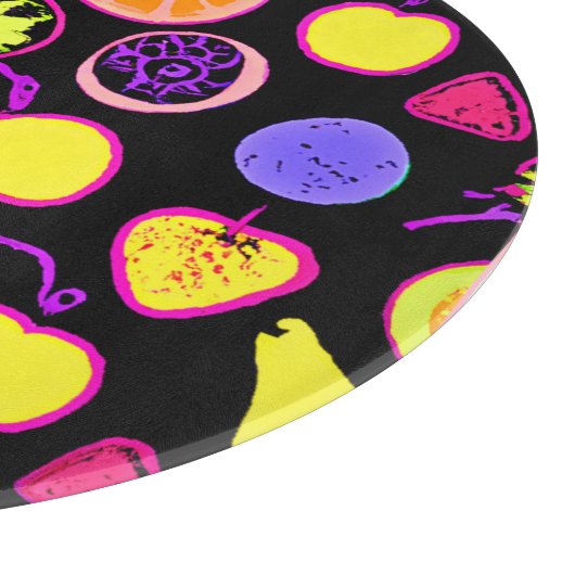 Levendige neon vruchten artistry snijplank (Hoek)