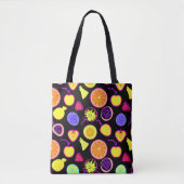 Levendige neon vruchten artistry tote bag (Voorkant)