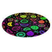 Levendige neon vruchten patroon kunst snijplank (Hoek)