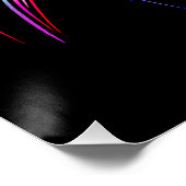Levendige Neonhaai Moderne Digitale Oceaan Perfect Poster (Hoek)