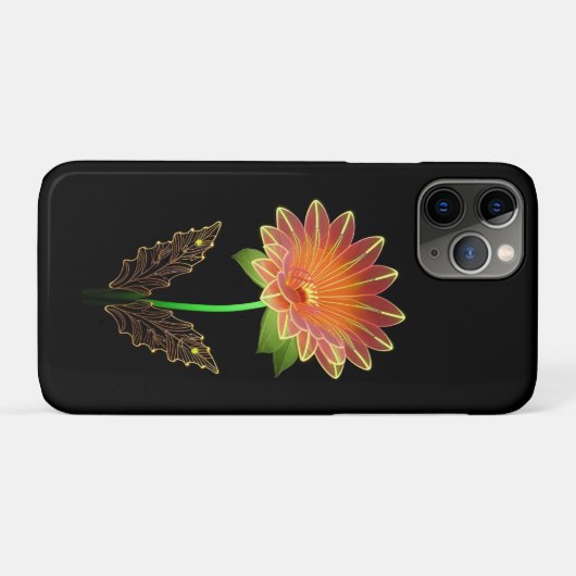Levendige neonschotse bloem met weelderig groen ve Case-Mate iPhone case (Achterkant (horizontaal))