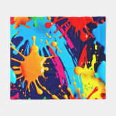Levendige neonverf in vloeistofexpressie fleece deken (Voorkant (Horizontaal))
