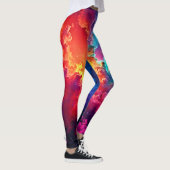 Levendige Nevelkunst: Kosmische Kleur Kunst Leggings (Rechts)