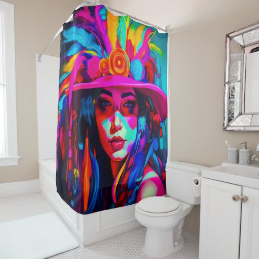 Levendige Nuse Douchegordijn (In situ)