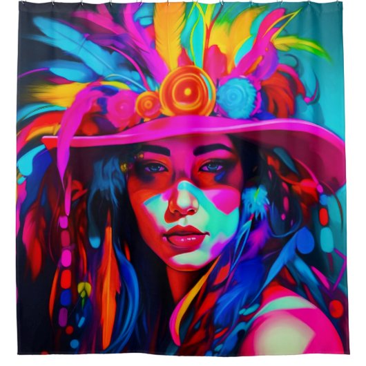 Levendige Nuse Douchegordijn (Voorkant)