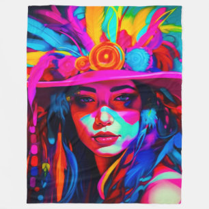 Levendige Nuse Fleece Deken