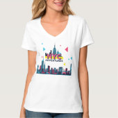 Levendige NYC T-shirt (Voorkant)