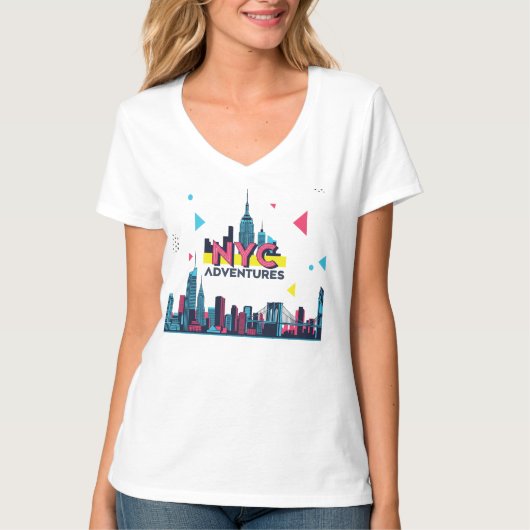 Levendige NYC T-shirt (Voorkant)