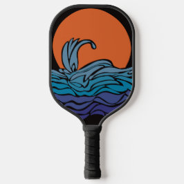 Levendige oceaan golven & zonsondergang op pickleb pickleball paddle