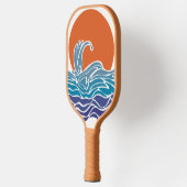 Levendige oceaan golven & zonsondergang pickleball paddle (Links)