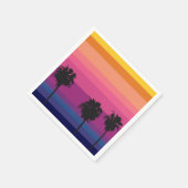 Levendige oceaan zonsondergang met silhouetten van servet (Hoek)