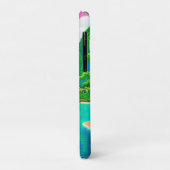 Levendige oceaangolven en palmbomen kunst Case-Mate iPhone case (Achterkant/links)