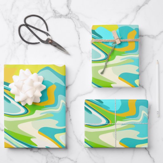 Levendige oceaangolven inpakpapier vel (Voorkant)
