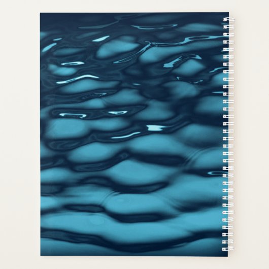 Levendige Oceaanstroom Textuur Planner (Achterkant)