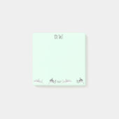 Levendige Ocean Sharks Groene Illustratie Post-it® Notes (Voorkant)