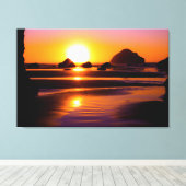 Levendige Ocean Sunset Canvas kunst aan de muur (Insitu (Houten vloer))